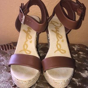 Brown wedge heels Women size 6.5